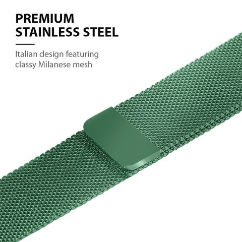 Crong Milano Steel - Pasek ze stali nierdzewnej do Apple Watch 38/40/41/42 mm (zielony) Crong Milano Steel - Pasek ze stali nierdzewnej do Apple Watch 38/40/41/42 mm (zielony)