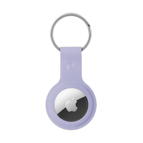 Crong Silicone Case with Key Ring - Etui ochronne brelok do Apple AirTag (lawendowy)