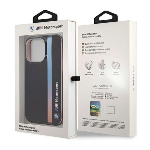 BMW Tricolor Stripe - Etui iPhone 14 Pro Max (Czarny)