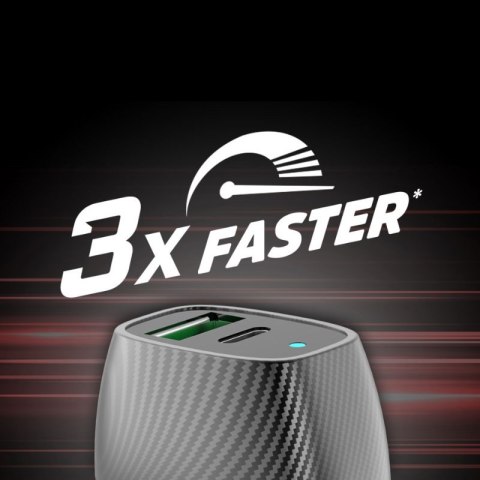 Energizer Ultimate - Ładowarka samochodowa USB-C & USB-A 38W PD + QC3.0 (Czarny)