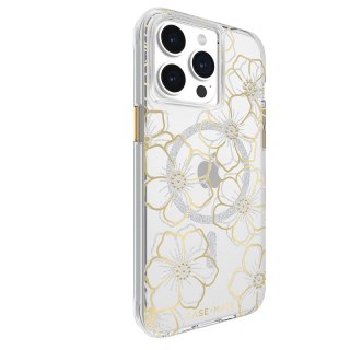 Case-Mate Floral Gems MagSafe - Etui iPhone 15 Pro Max (Gold)