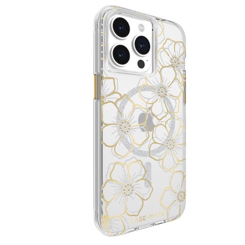 Case-Mate Floral Gems MagSafe - Etui iPhone 15 Pro Max (Gold)