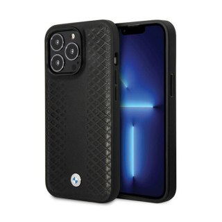 BMW Leather Diamond Pattern - Etui iPhone 14 Pro (Czarny)